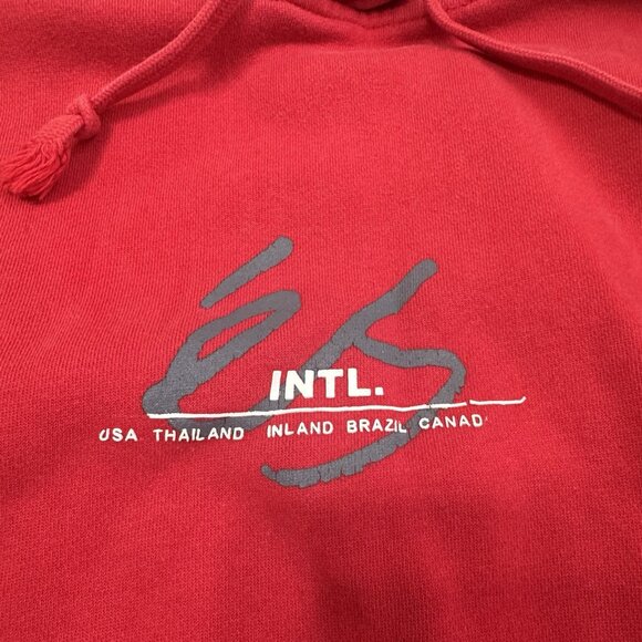 Es Skateboarding Hoodie XL Sweatshirt Script Logo Pullover Y2K Vintage 56” - Picture 7 of 13